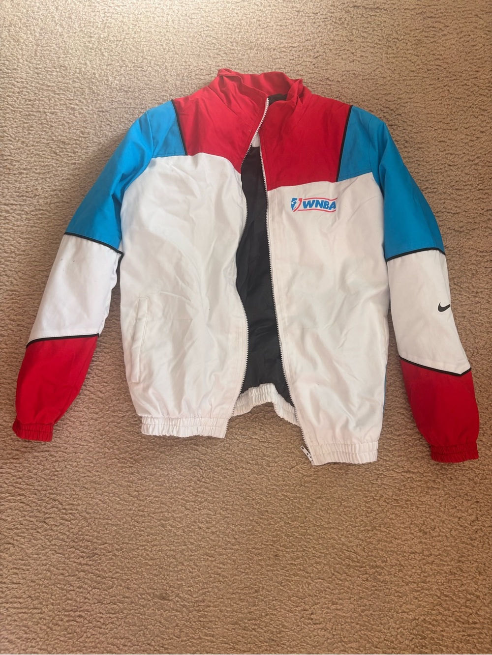WNBA Colorblock Jacket - White, Red & Blue